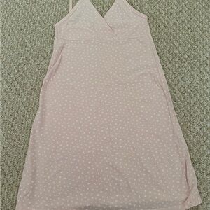 Brandy Melville Light Pink Floral Slip Dress